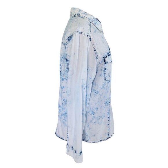 Ali & Kris Light Stone Wash Long Sleeve Shirt (Size 3X) - Picture 2 of 6